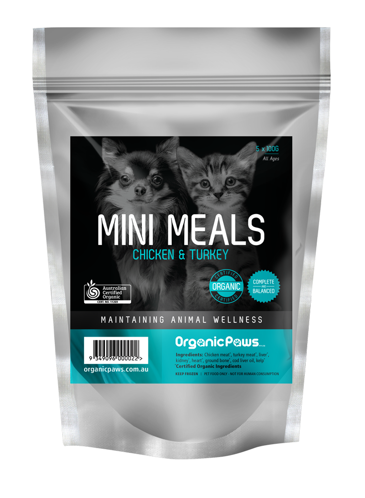 OrganicPaws Mini Meals - Chicken and Turkey 500g