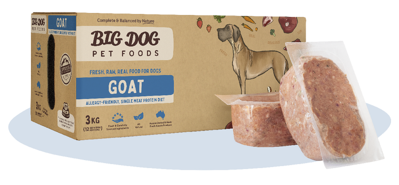 BIG DOG Goat Low Allergy, Single Protein Raw Diet