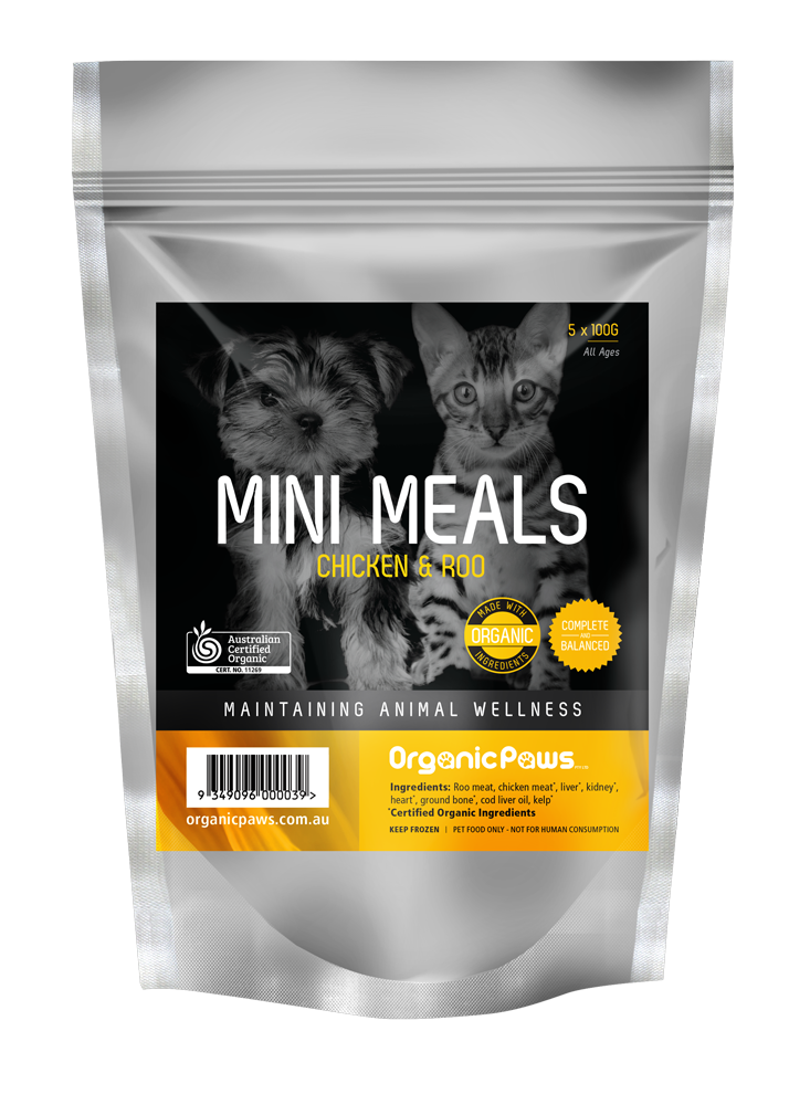 OrganicPaws Mini Meals - Chicken and Kangaroo 500g