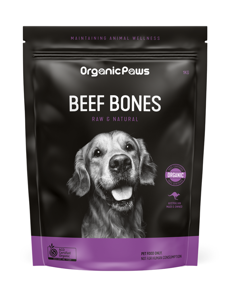 Organic Paws Beef Bones 1kg
