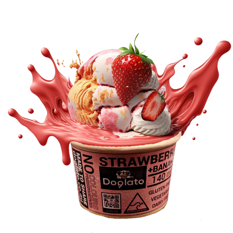 Doglato Ice Cream 100g Frozen Strawberry&Banana