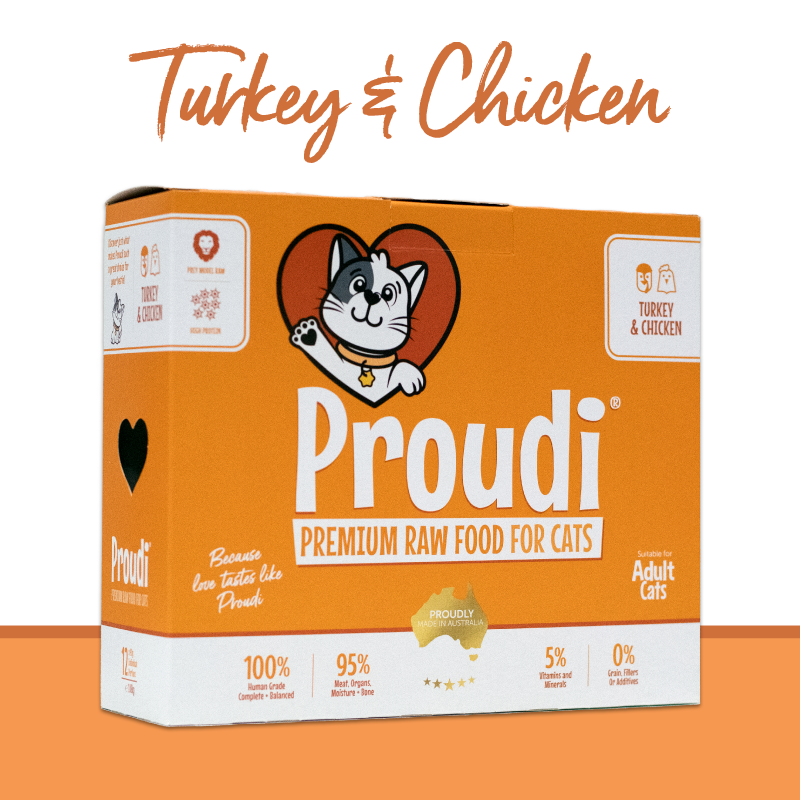 Proudi Perfect Raw Cat Food  Turkey & Chicken